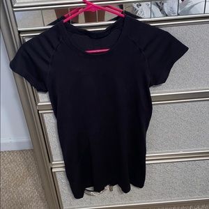 black short sleeve shirt. lululemon